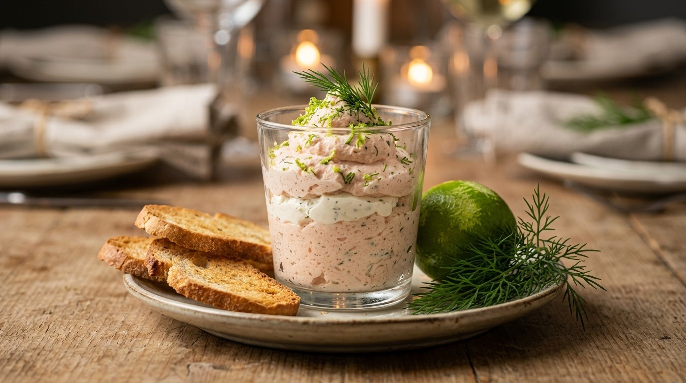 Zalmmousse met boursin en limoen