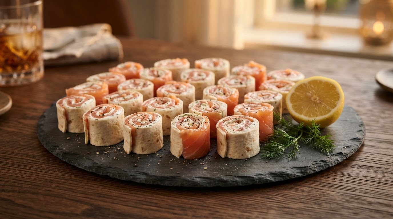 Zalmrolletjes met Roomkaas