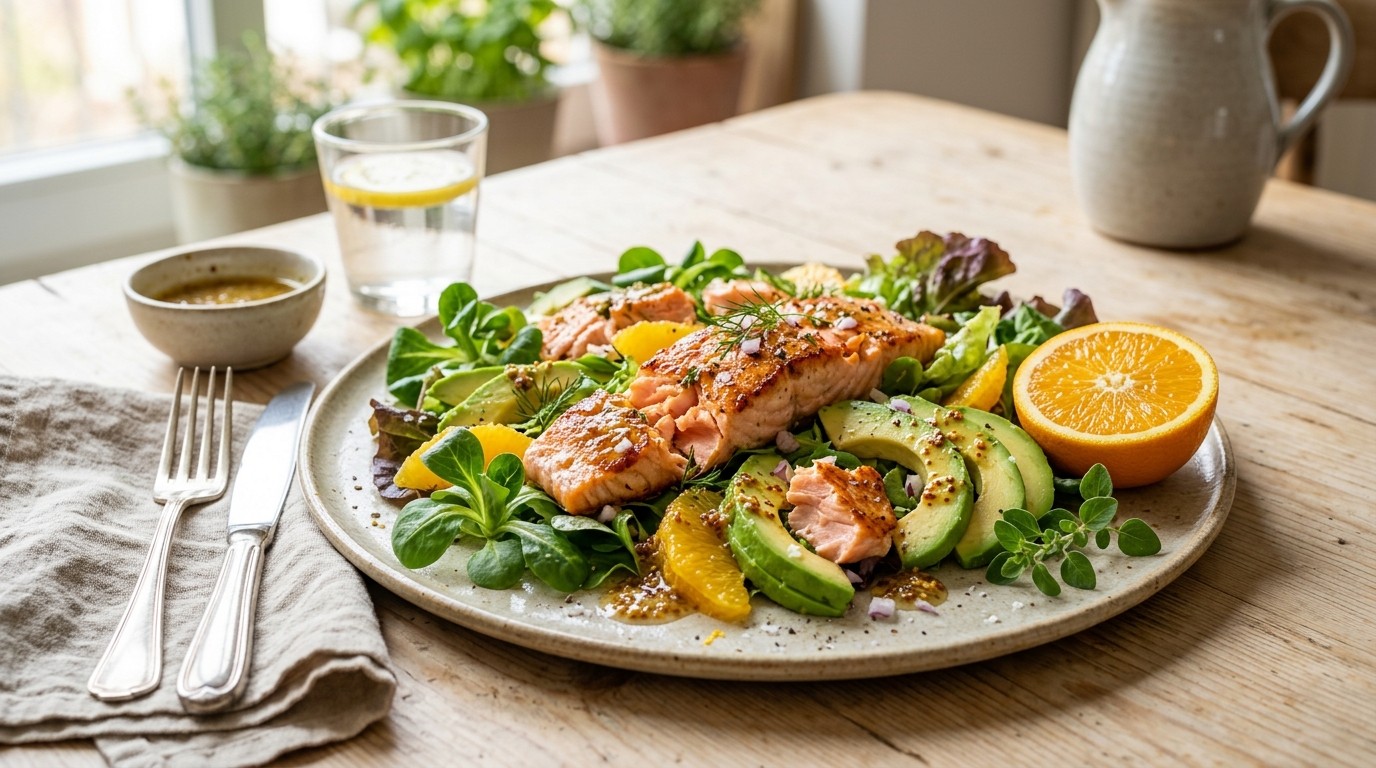 Zalmsalade met avocado