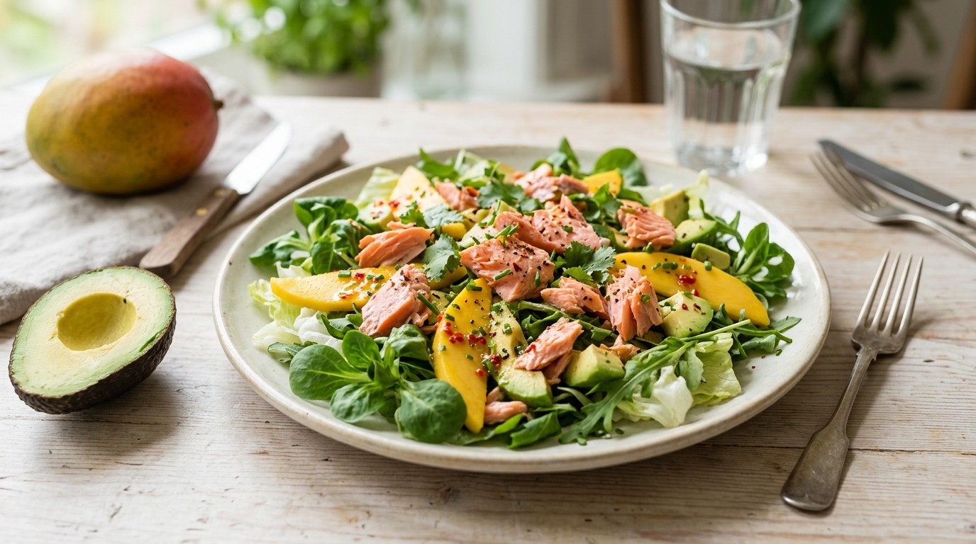 Zalmsalade met Mango en Avocado