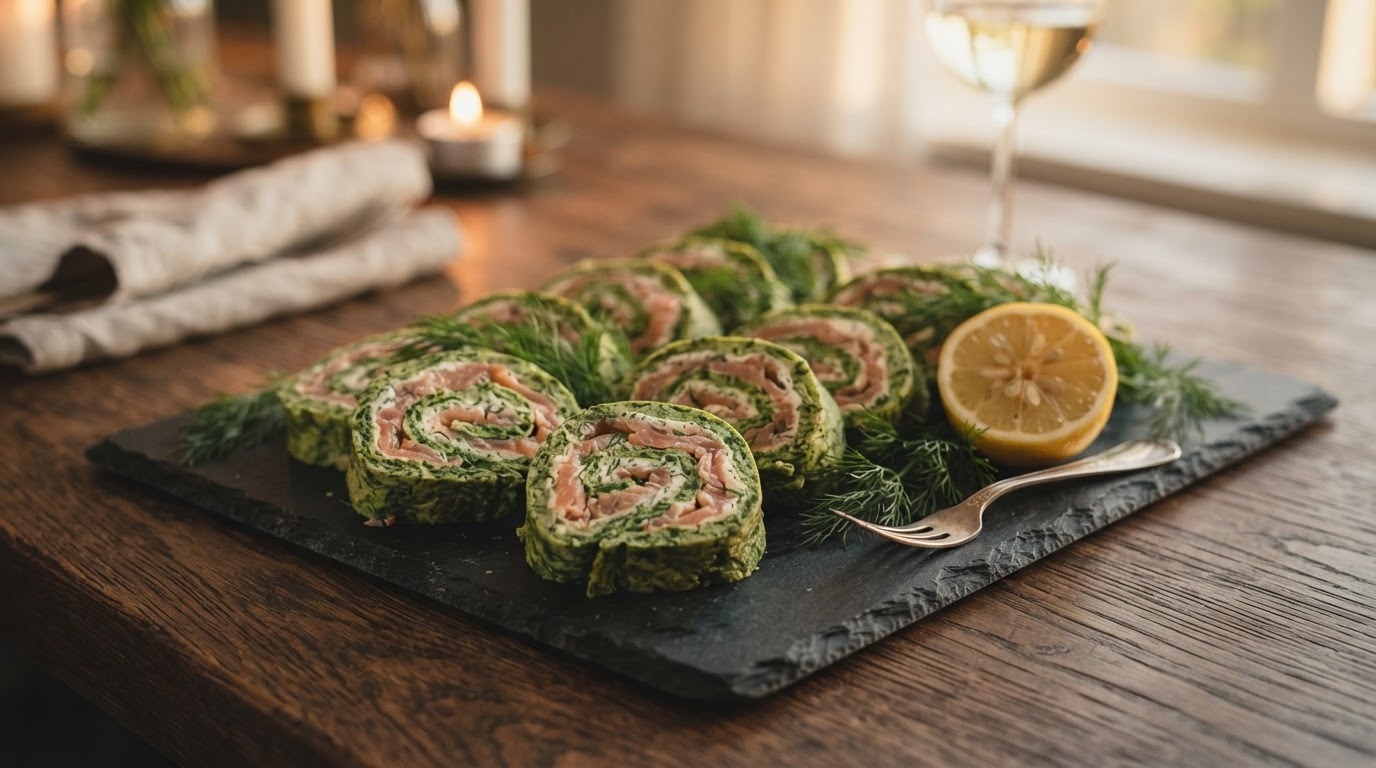 Zalmspinazierolletjes