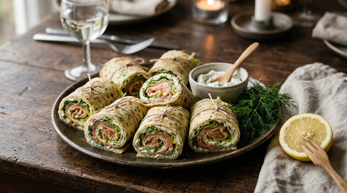 Zalmwraps met Roomkaas