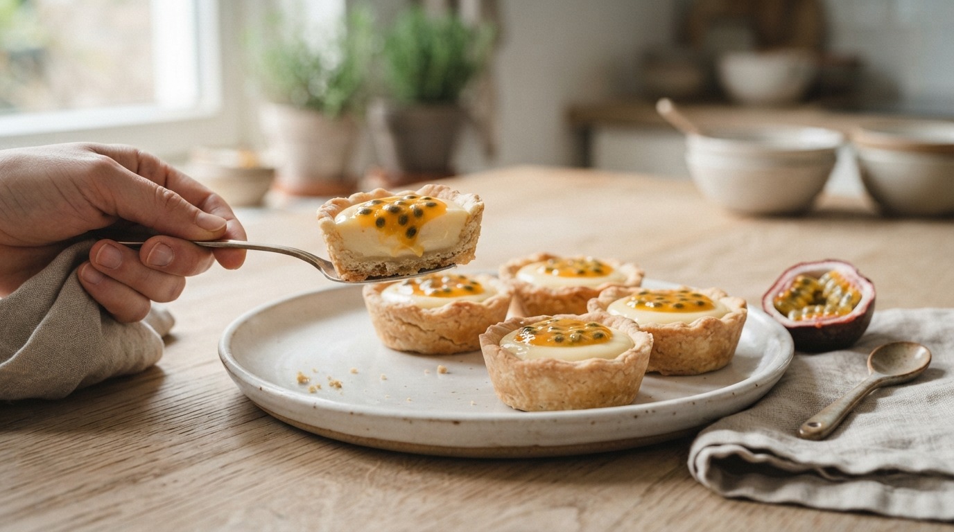 Zandgebakjes met passievruchtvulling