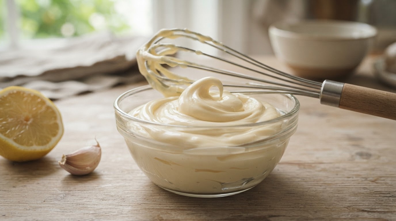 Zelfgemaakte mayonnaise