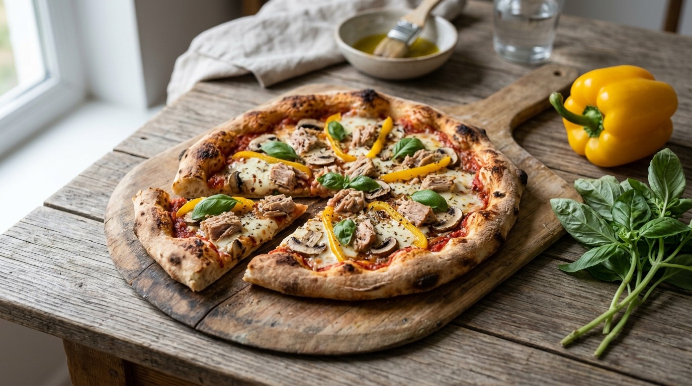 Zelfgemaakte pizza