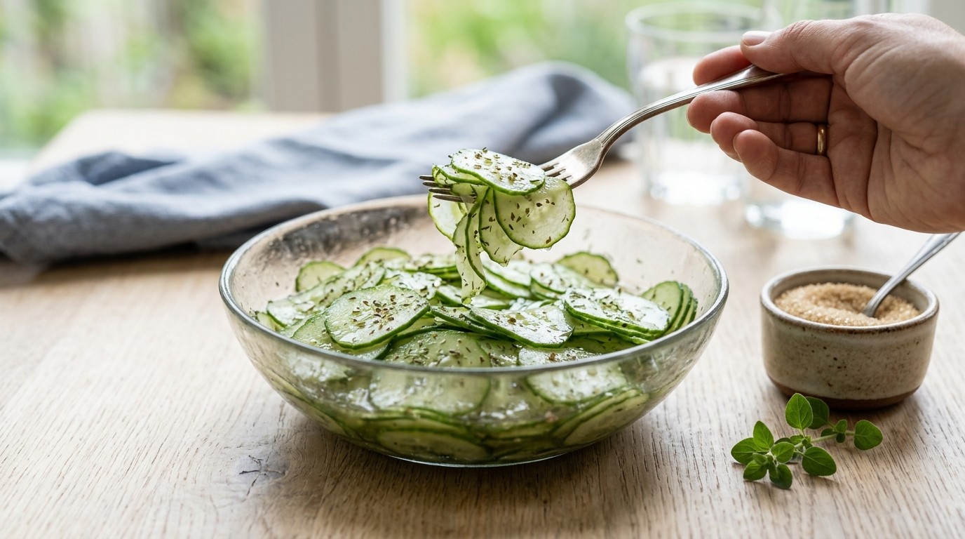 Zoete komkommersalade