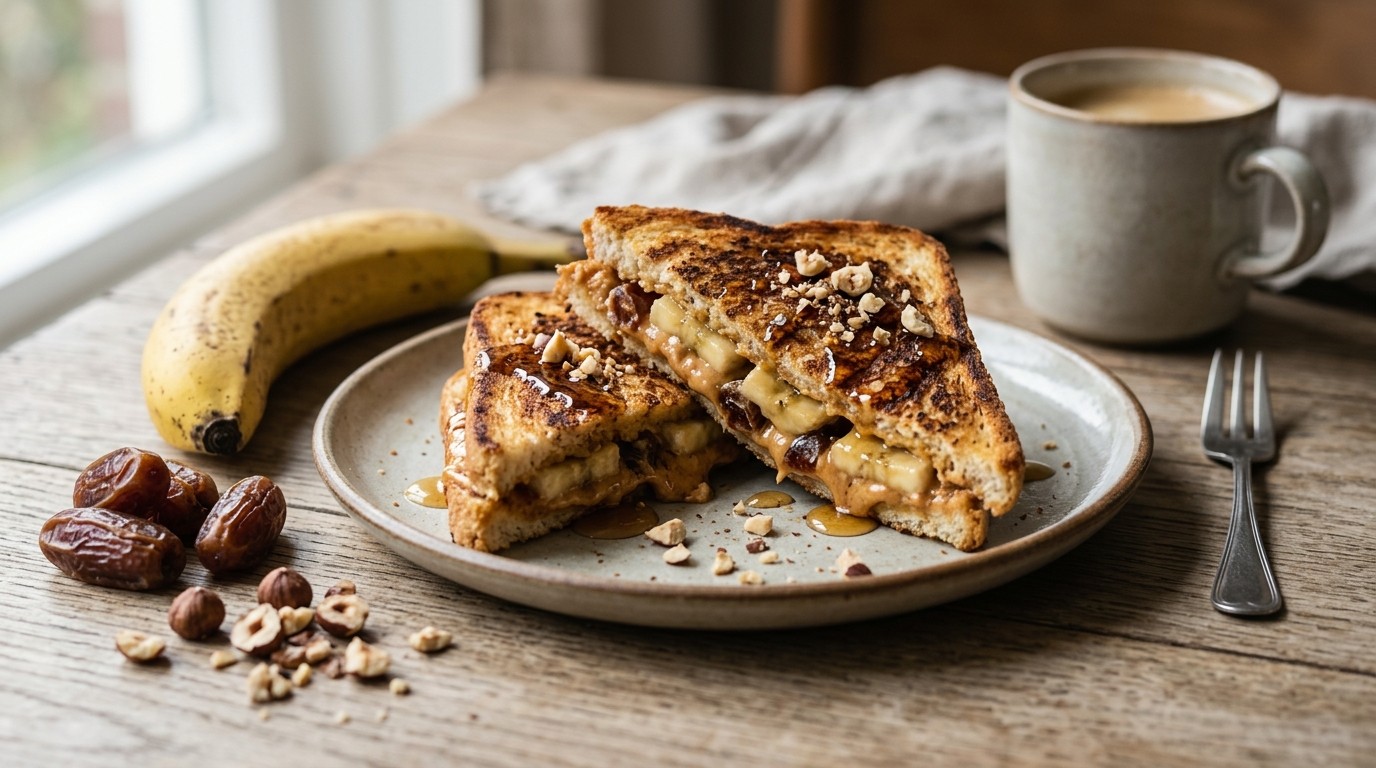 Zoete pinda-tosti