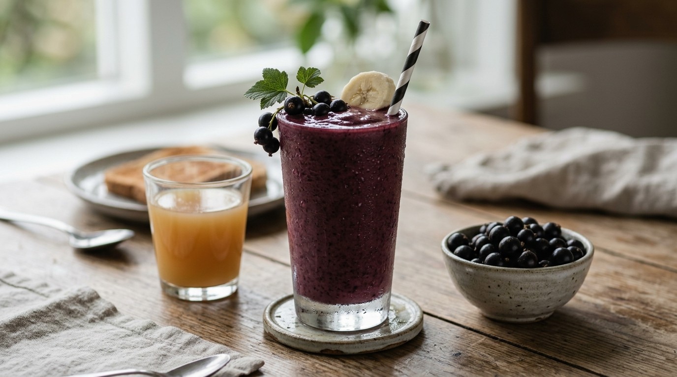 Zwarte banaansmoothie