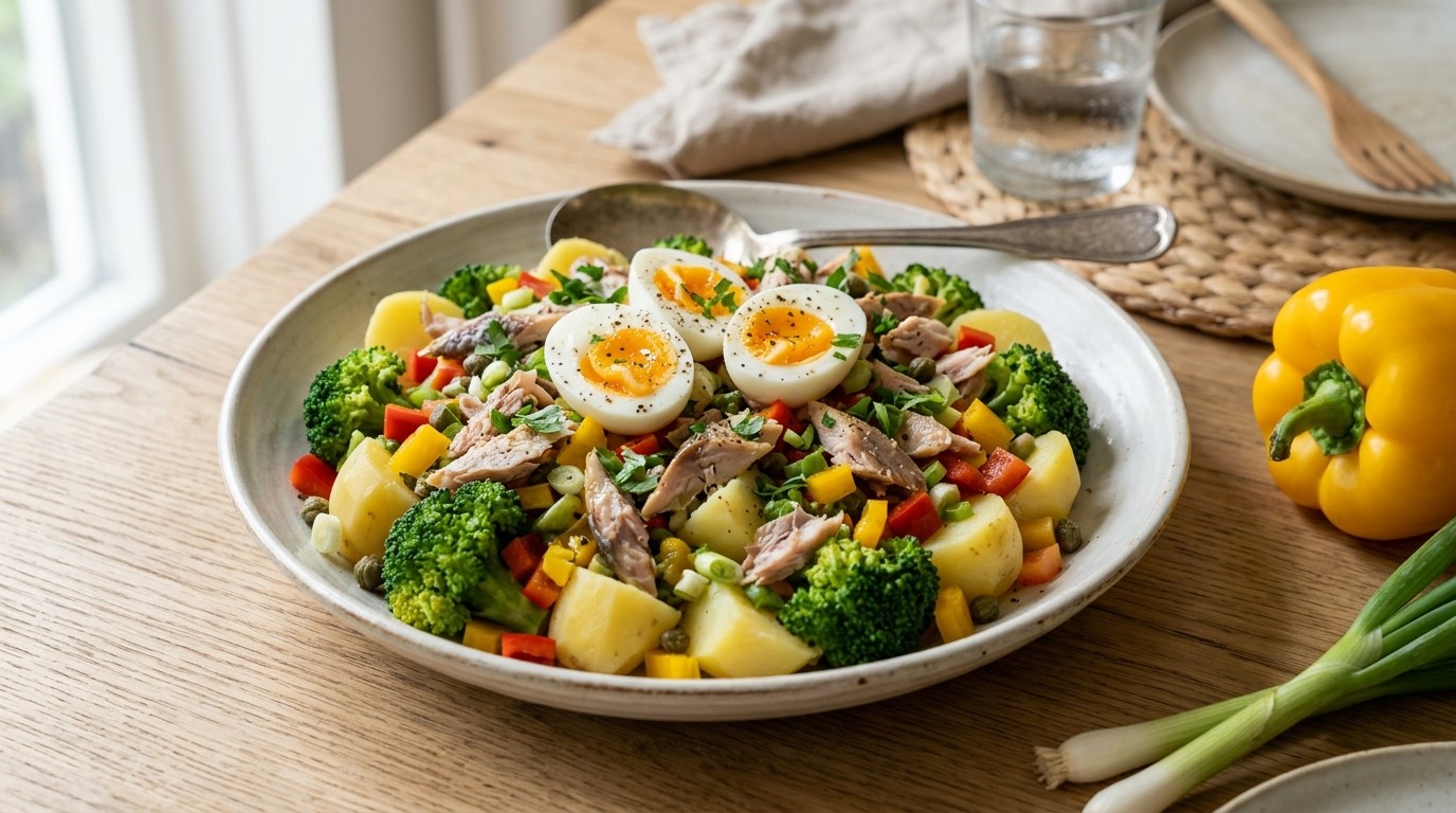 Aardappel-broccolisalade