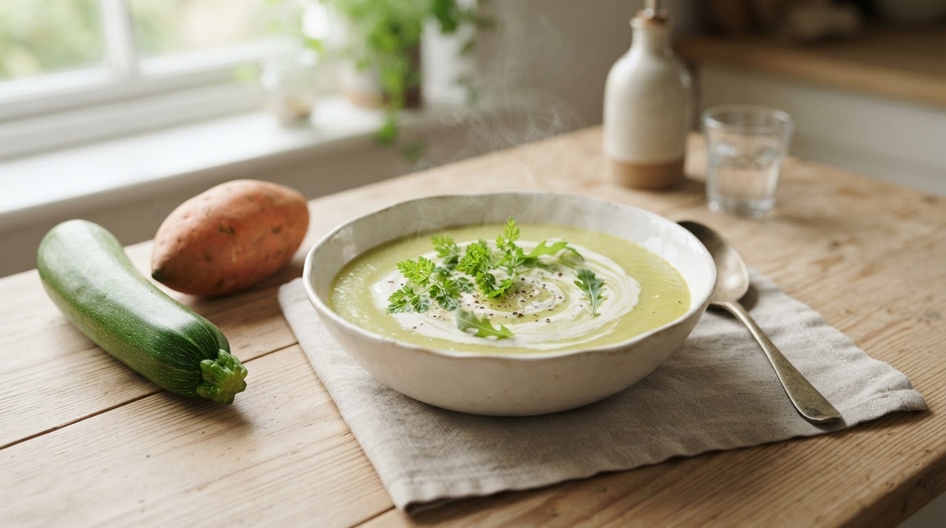 Aardappel-courgettesoep
