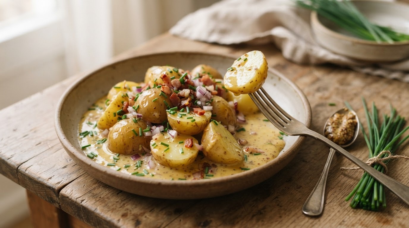 Aardappel-mosterddressing recept Aardappel-mosterddressing recept