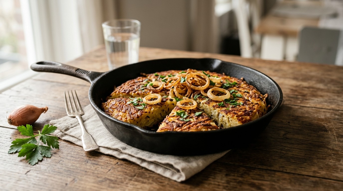 Aardappel-ui Koek recept Aardappel-ui Koek recept