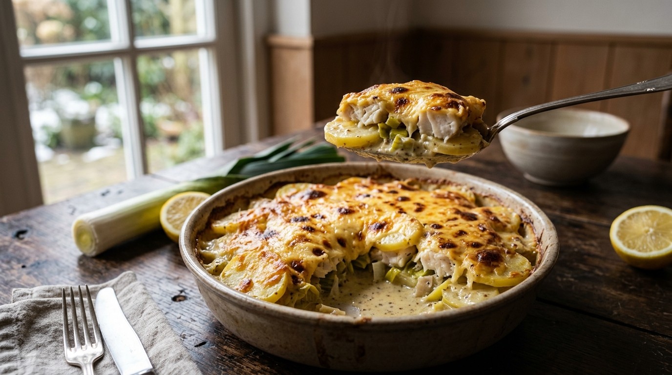 Aardappel-visschotel