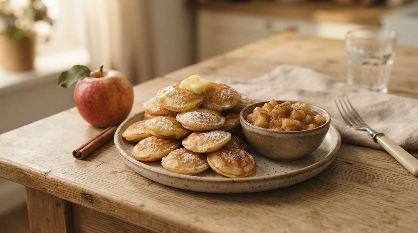 Aardappelpoffertjes met Appelcompote recept Aardappelpoffertjes met Appelcompote recept