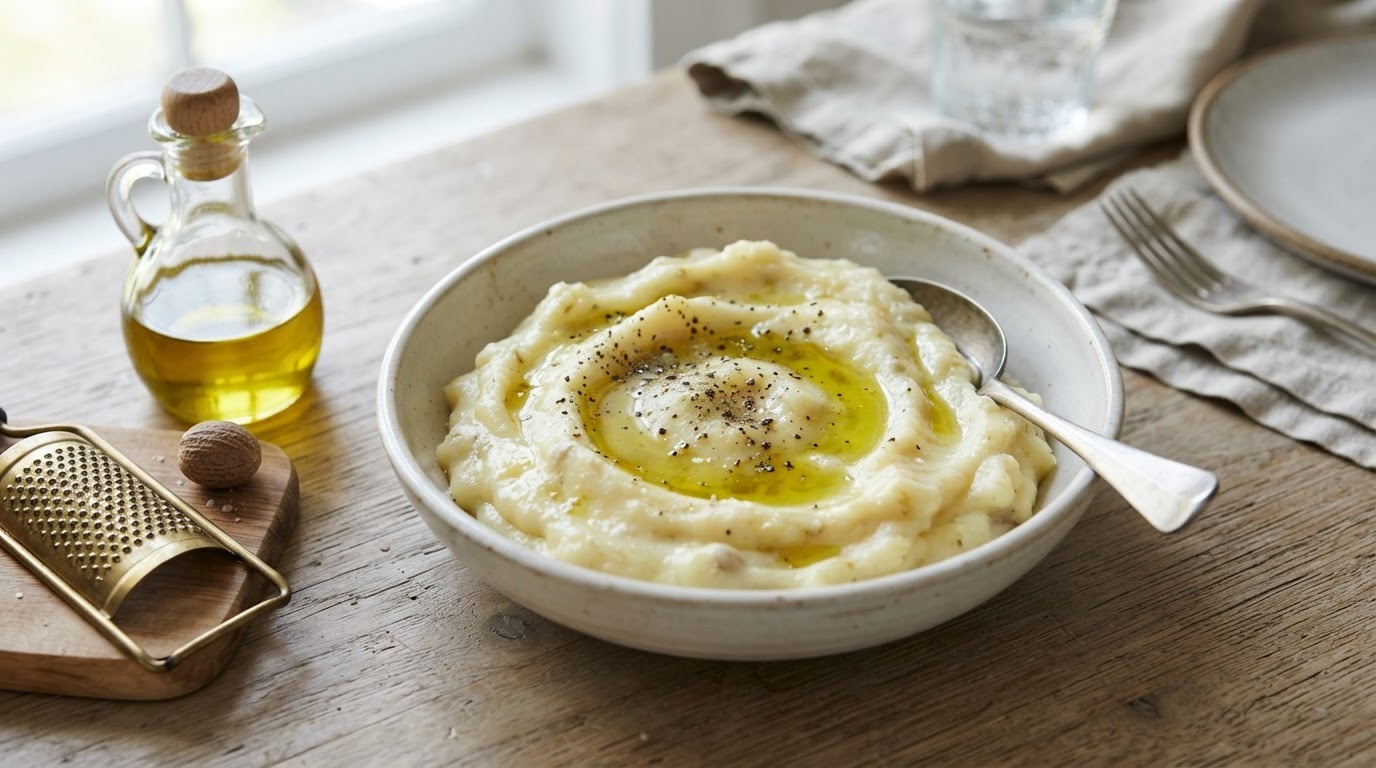 Aardappelpuree met Olijfolie
