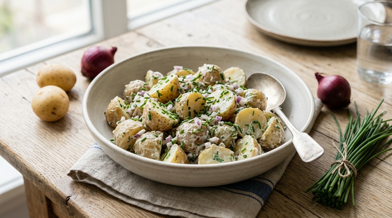Aardappelsalade met Crème Fraiche recept Aardappelsalade met Crème Fraiche recept