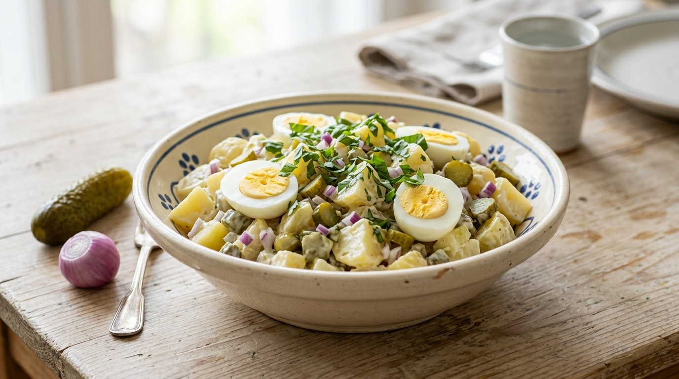Aardappelsalade met ei recept Aardappelsalade met ei recept