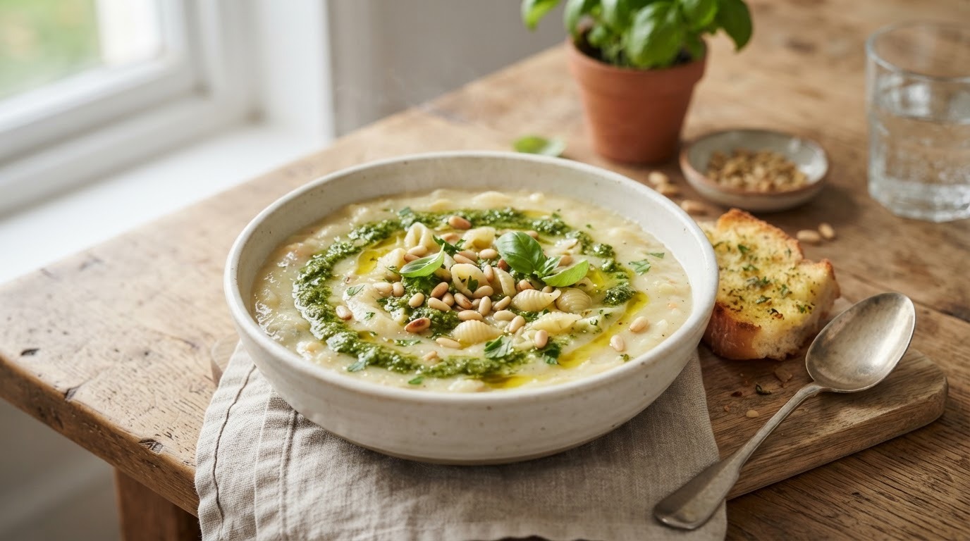 Aardappelsoep met Peterselie en Pesto