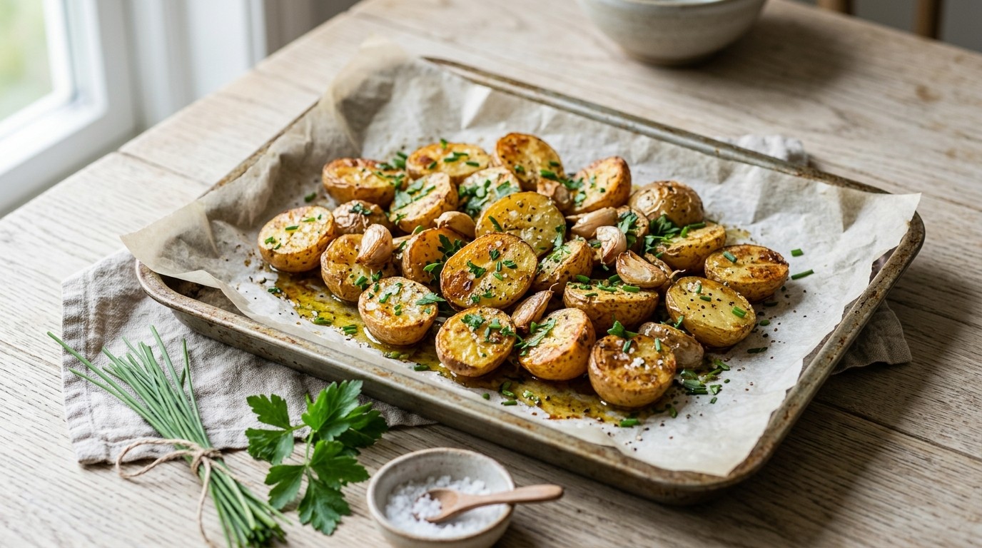 Aardappeltjes met Knoflook uit de Oven