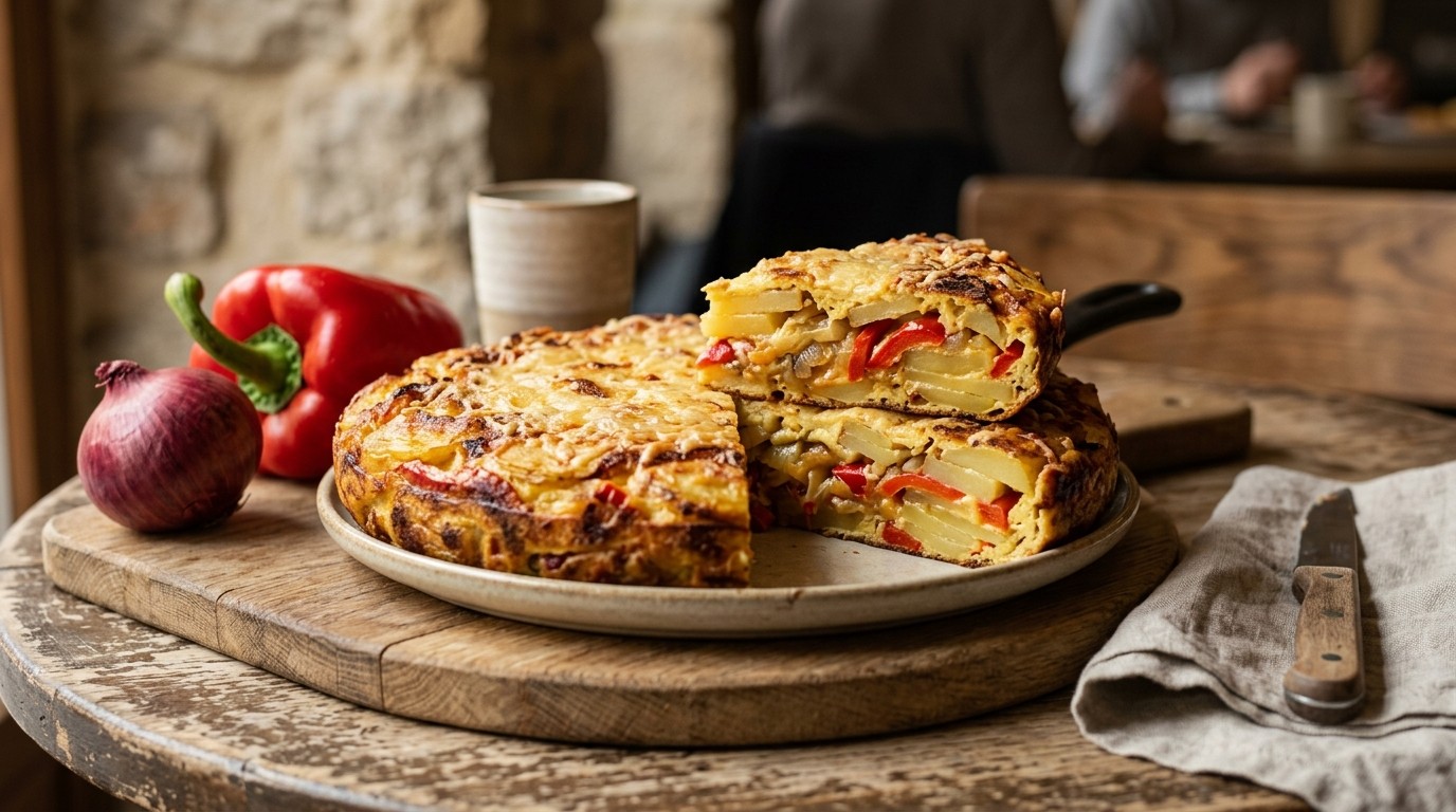 Aardappeltortilla met Paprika recept Aardappeltortilla met Paprika recept