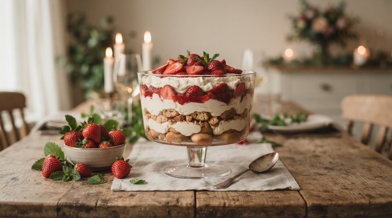 Aardbeien Mascarpone Trifle recept Aardbeien Mascarpone Trifle recept