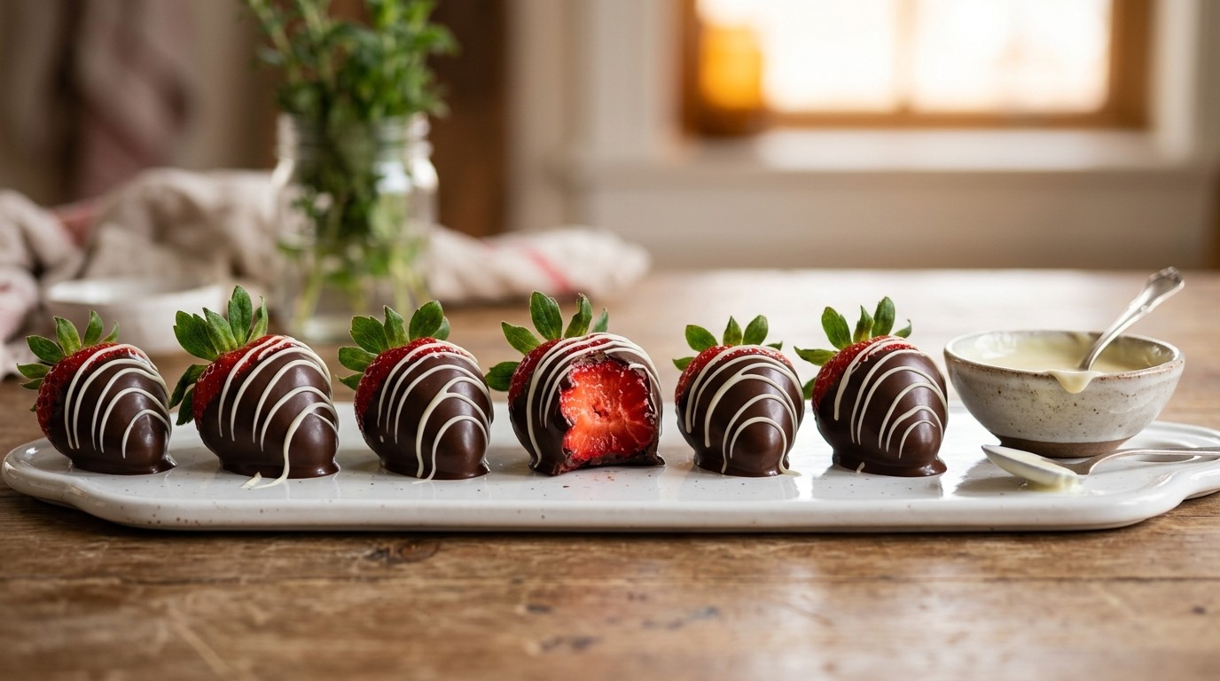 Aardbeien met een Chocojasje recept Aardbeien met een Chocojasje recept