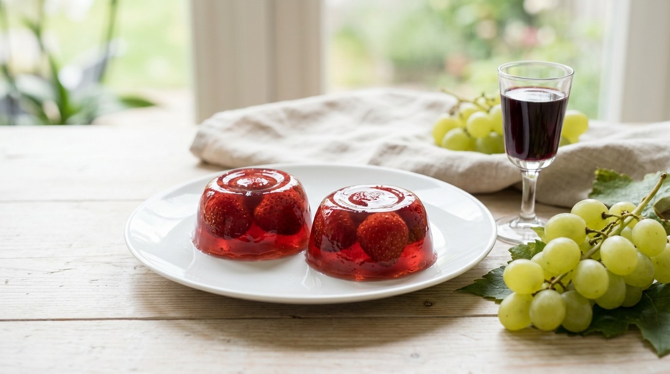 Aardbeienpuddinkjes