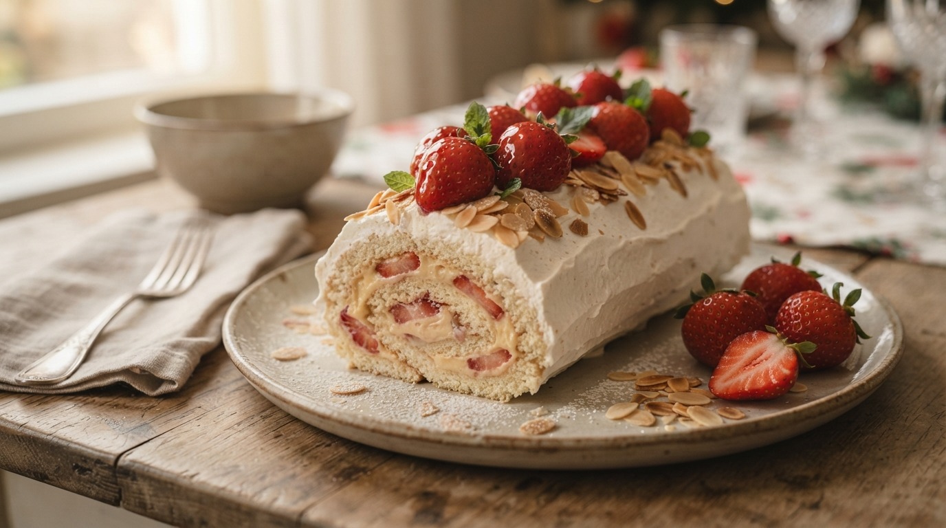 Aardbeienstam met Amandelcréme