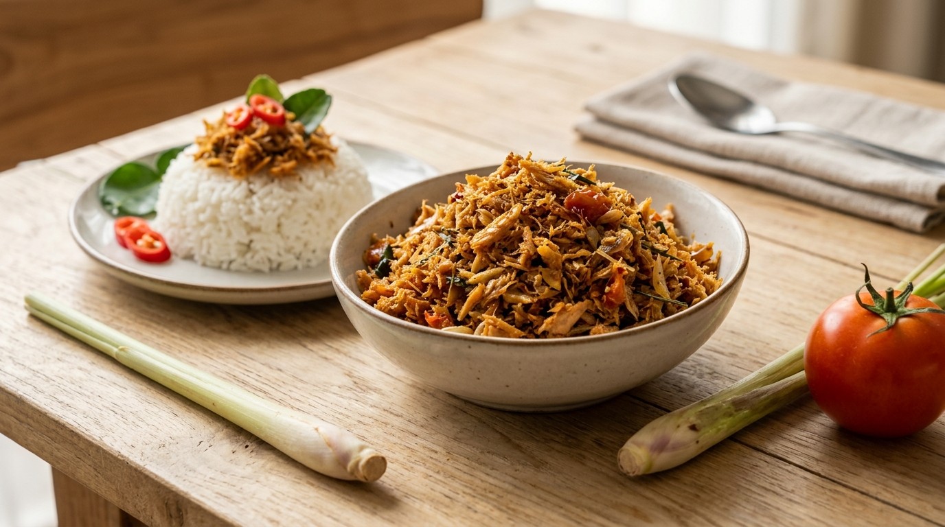 Abon Ikan Suwir (droog Gekookte Tonijn) recept Abon Ikan Suwir (droog Gekookte Tonijn) recept
