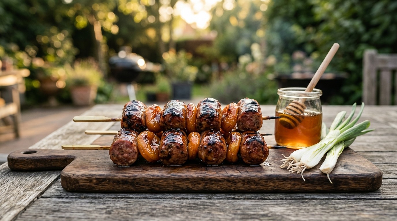 Abrikozen Worstkebabs