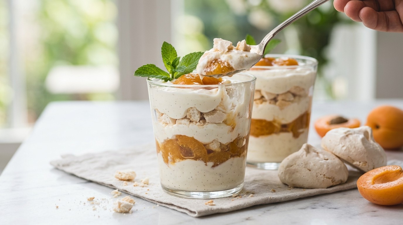 Abrikozen-yoghurtdessert