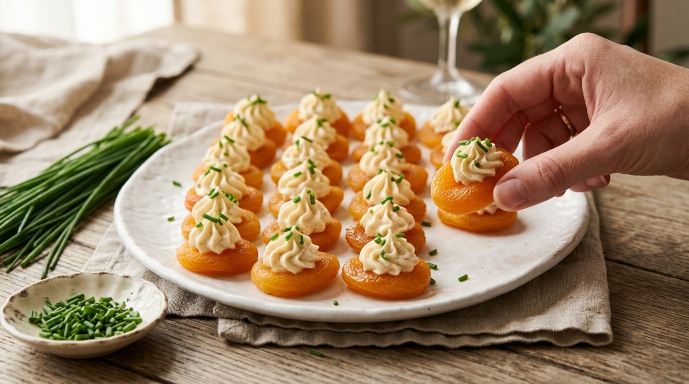Abrikozenhapjes met Roomkaas recept Abrikozenhapjes met Roomkaas recept