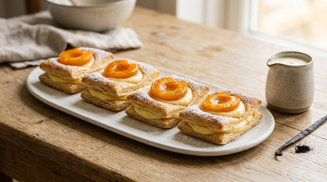 Abrikozenroomgebakjes recept Abrikozenroomgebakjes recept