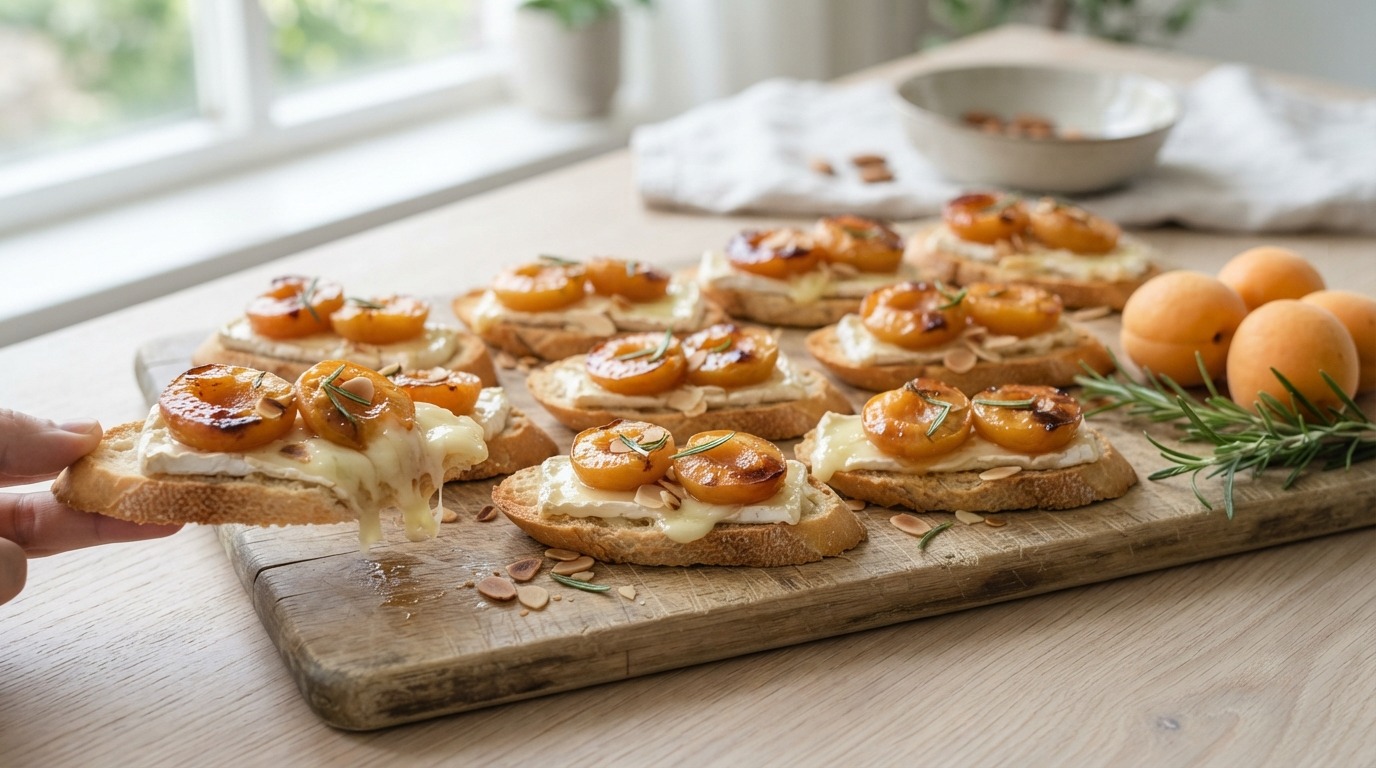 Abrikozentoastjes met Brie