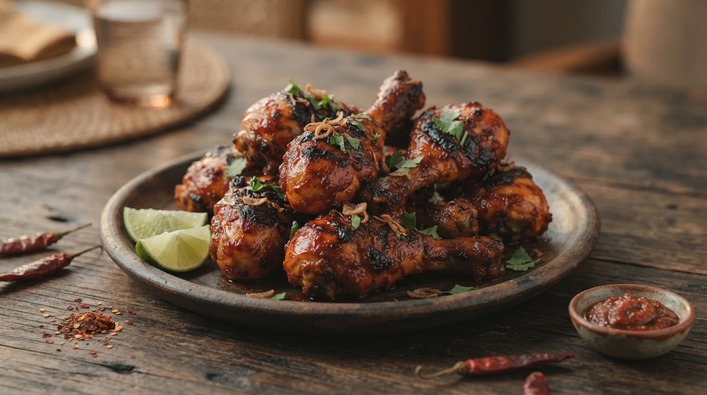Ajam Bakar Pedis (pittige Drumsticks)