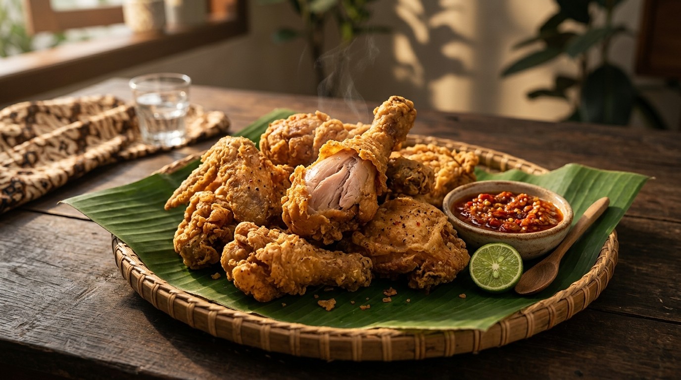 Ajam Goreng Tepung (gebakken Kippen Pootjes in een Beslagje)