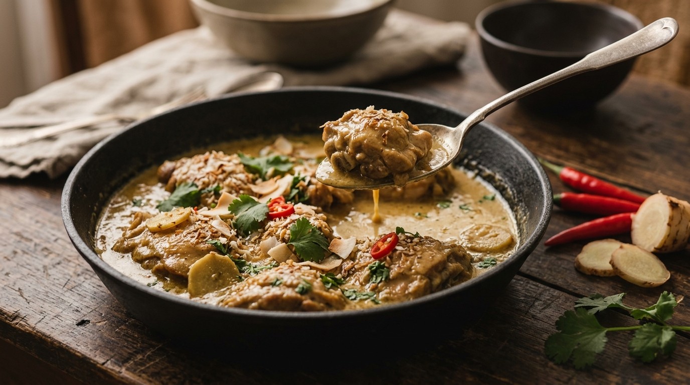 Ajam Masak Guri (kip met Kokos Sausje)