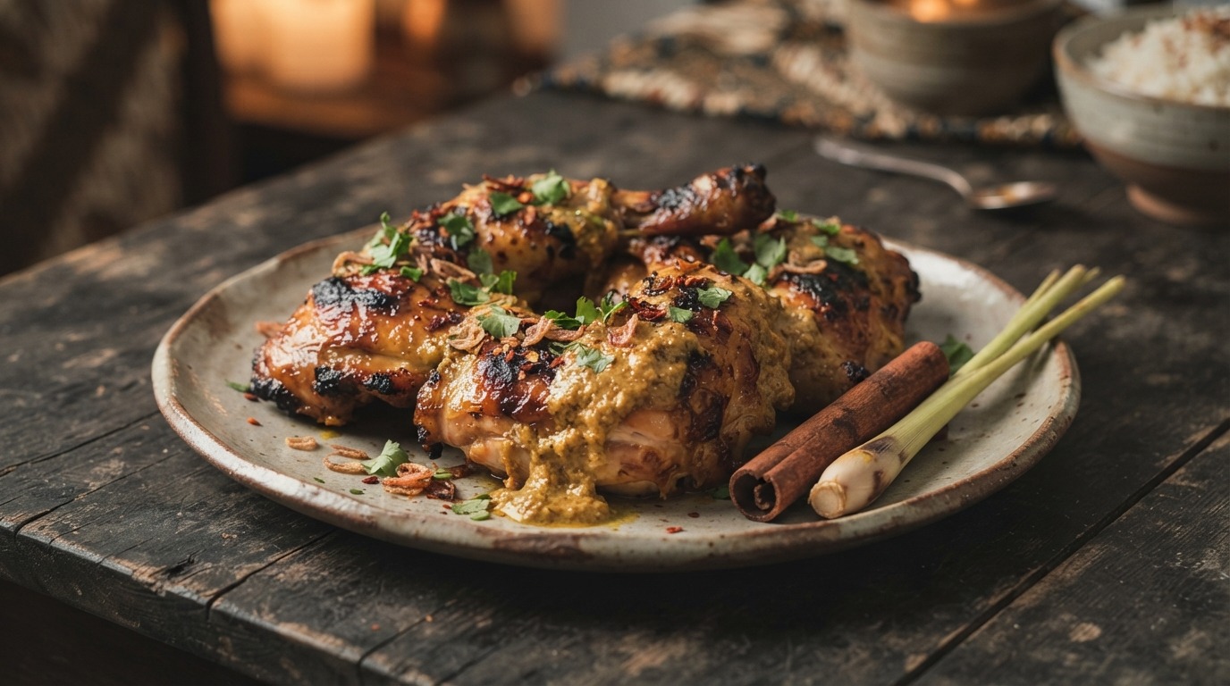 Ajam Percik (pittig Gemarineerde Geroosterde kip) recept Ajam Percik (pittig Gemarineerde Geroosterde kip) recept