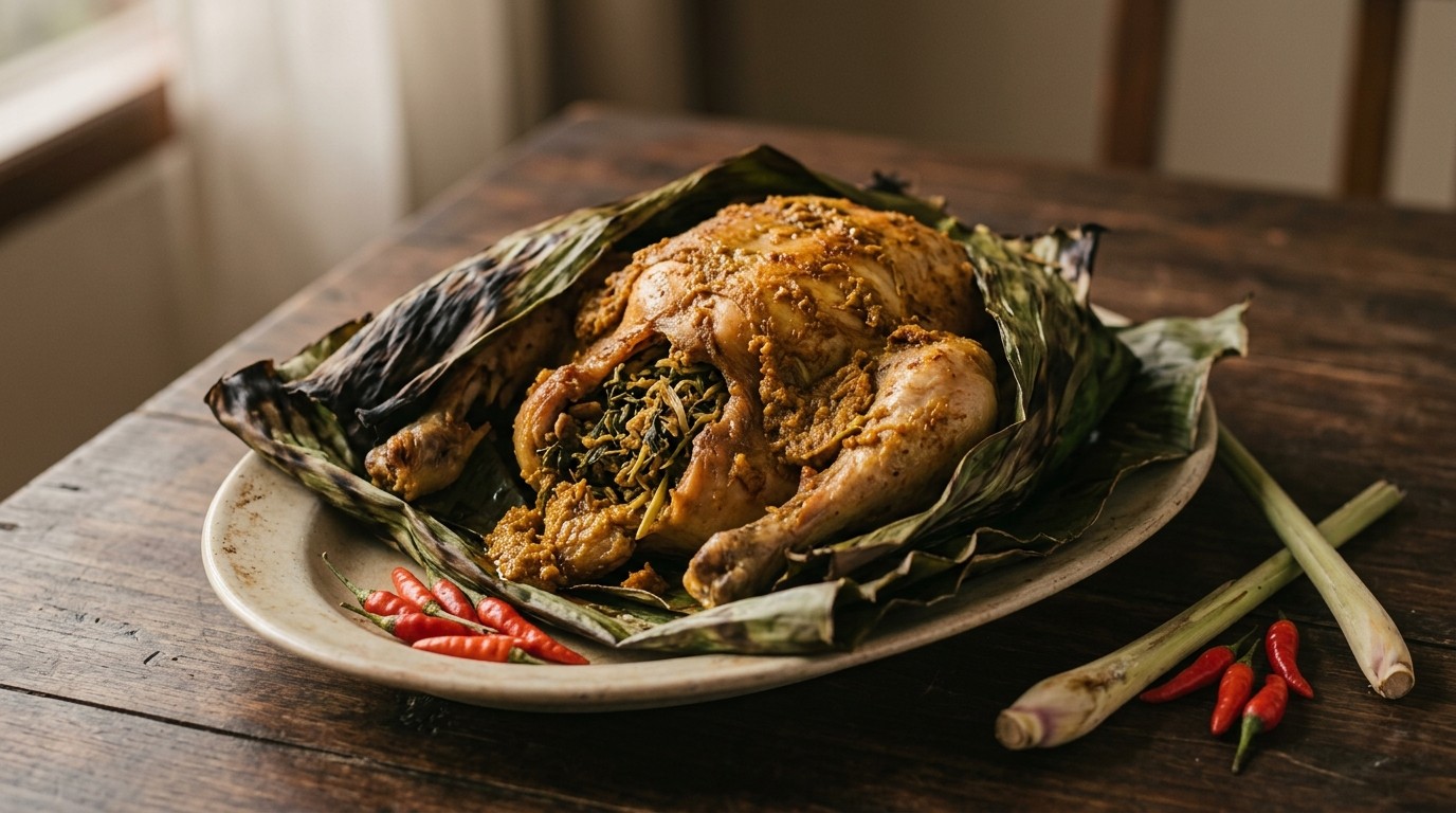 Ajam Stuffed Panas (gevulde kip)