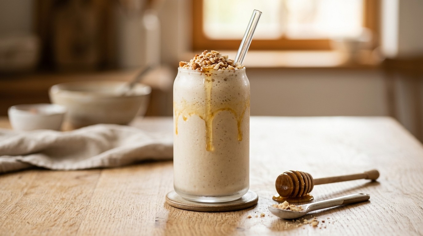 Amandel Bananen Milkshake