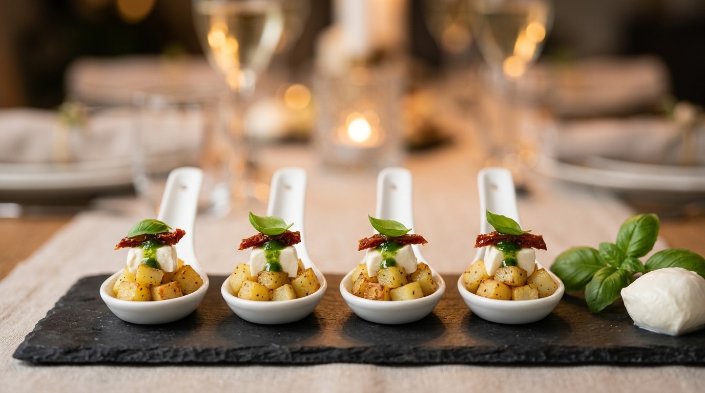 Amuse met Aardappel en Tomaat