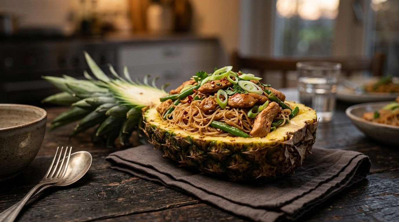 Ananas met Kipmihoen