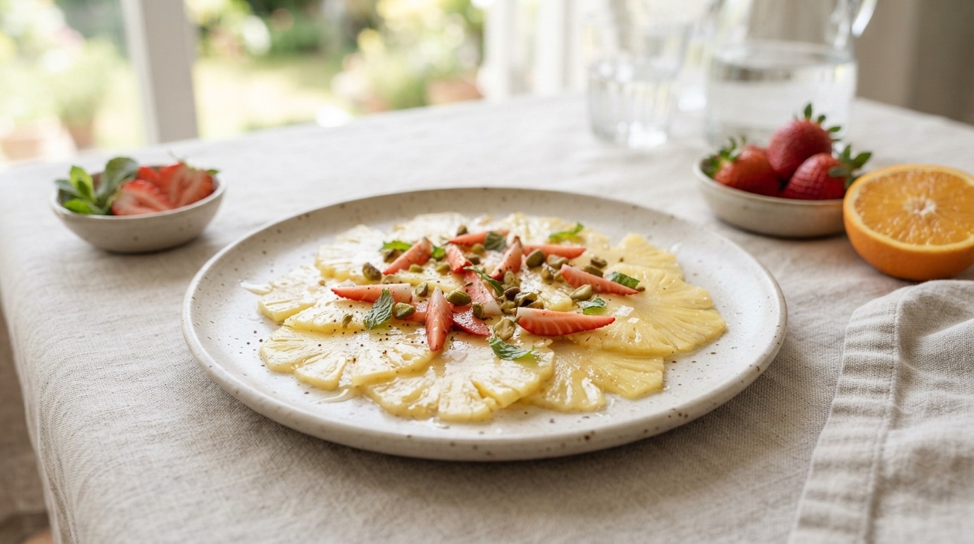 Ananascarpaccio met Frusi