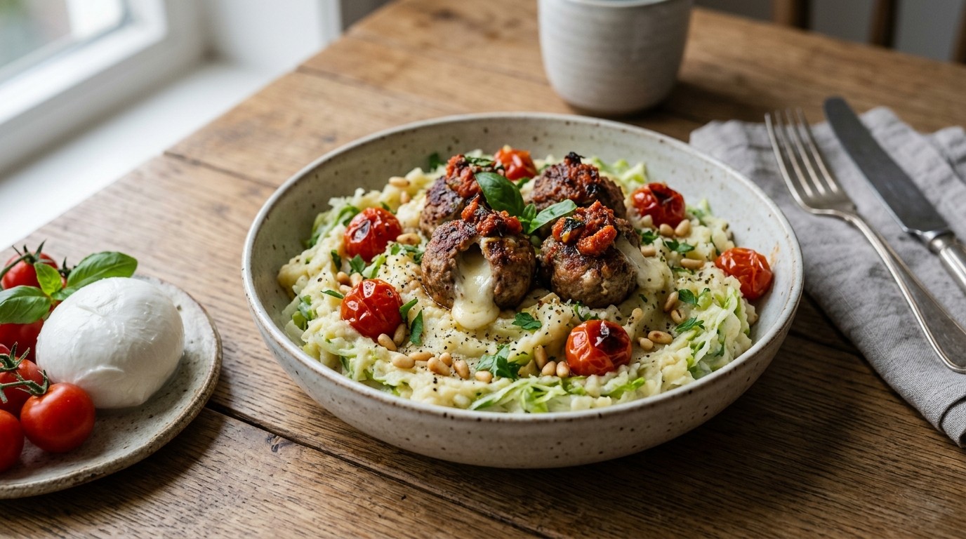 Andijvie Stamppot met Italiaanse Gehaktballen