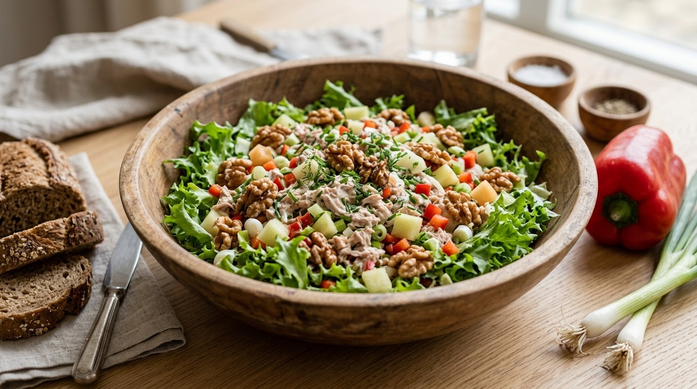 Andijviesalade met Tonijn en Walnoten