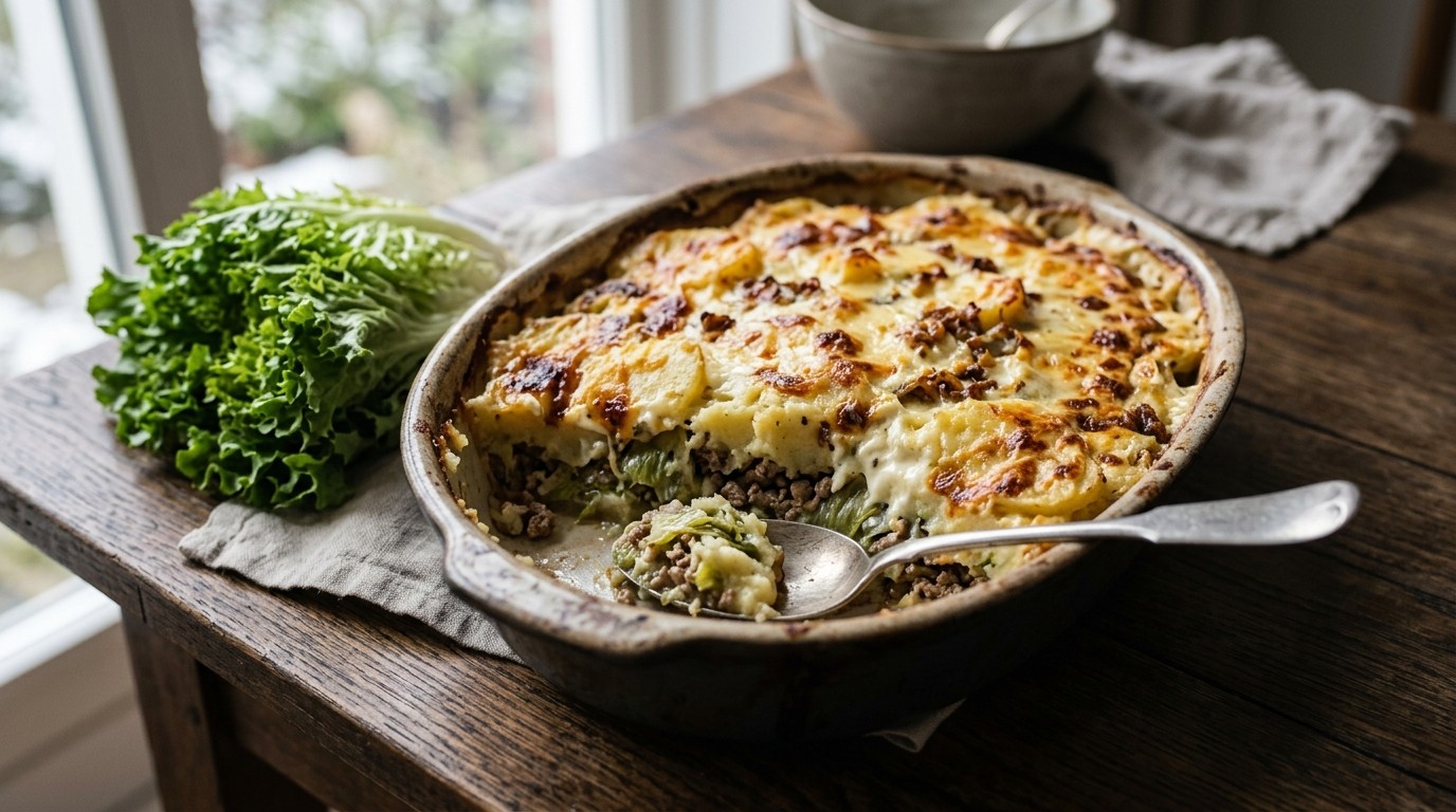 Andijvieschotel met Creme Fraiche