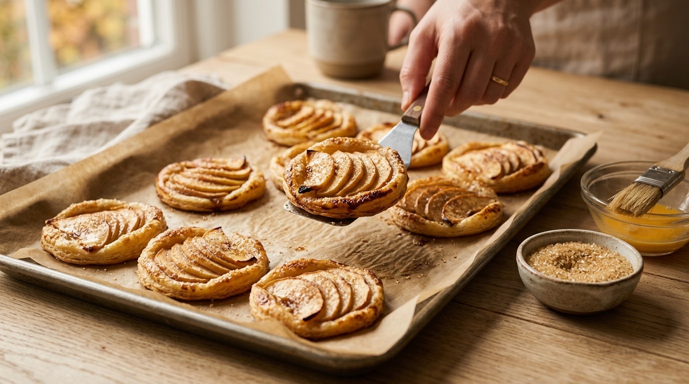 Appel-bladerdeegtaartjes recept Appel-bladerdeegtaartjes recept