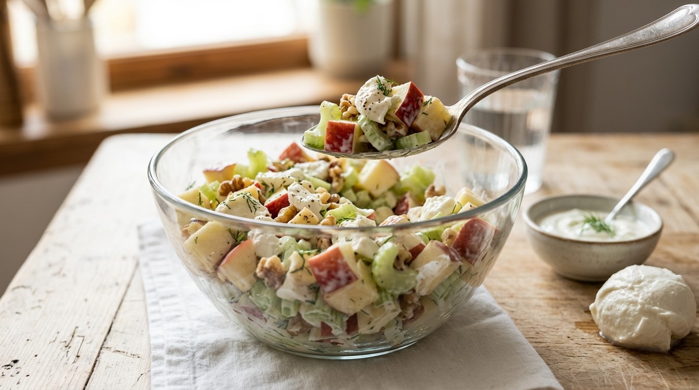 Appel-bleekselderijsalade recept Appel-bleekselderijsalade recept