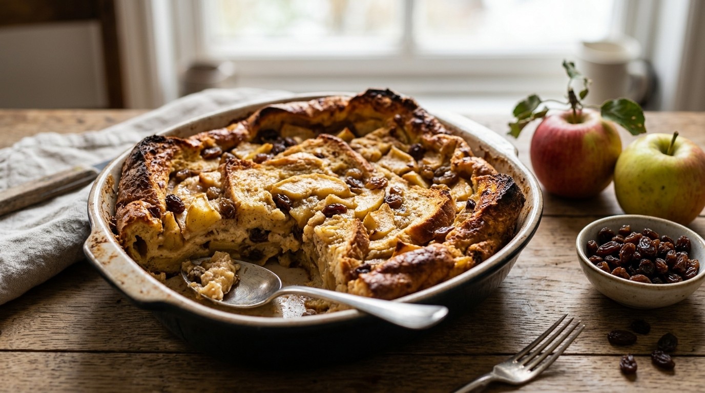 Appel-broodpudding recept Appel-broodpudding recept