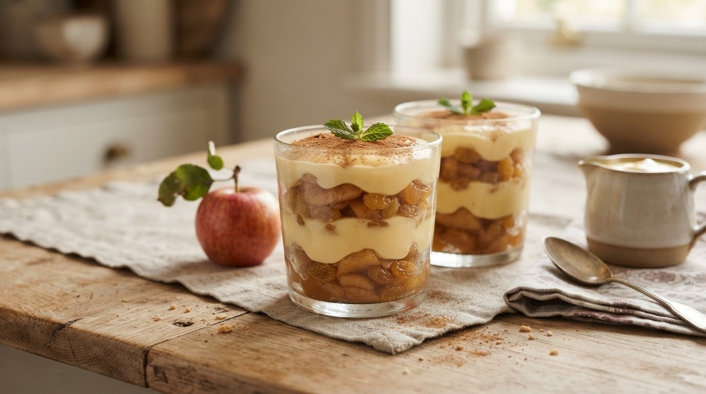 Appel-custard Dessert